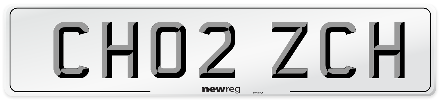 CH02 ZCH Number Plate from New Reg